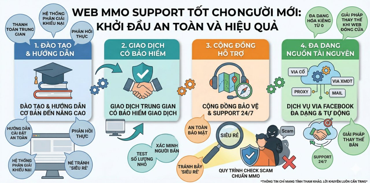 Web MMO support tốt cho người mới: Khởi đầu an toàn và hiệu quả