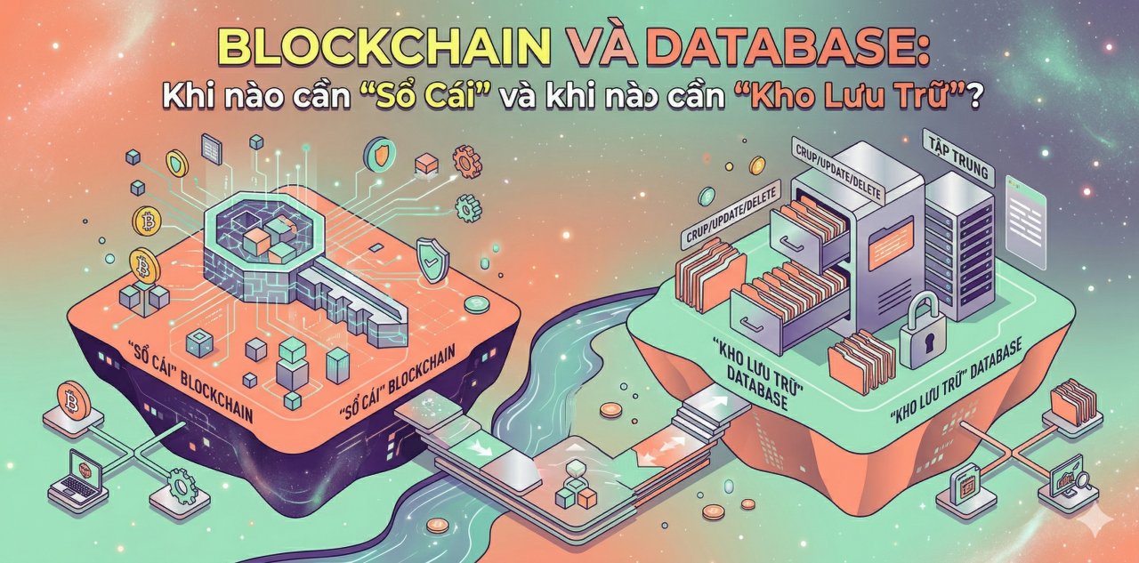 Blockchain và Database: Khi nào cần "Sổ cái" và khi nào cần "Kho lưu trữ"?