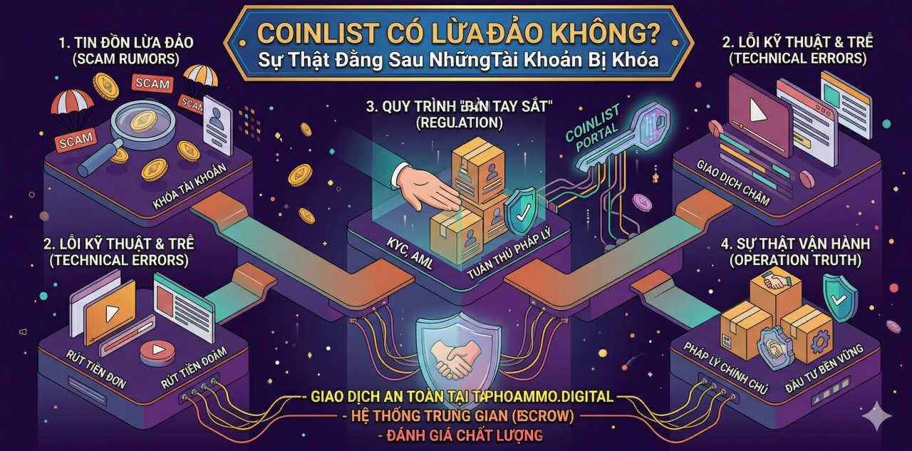 Coinlist có lừa đảo không? Sự thật đằng sau những tài khoản bị khóa